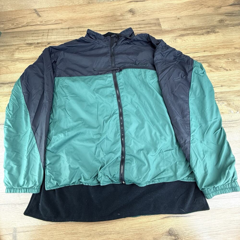 Marmot Women’s Large Black/Teal Green Full Zip Nylon Windbreaker Jacket